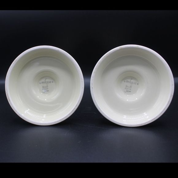 Vintage Ivory Porcelain Mikasa Tivoli D1000 Candle Holders Candlesticks 7" Pair - Picture 5 of 9